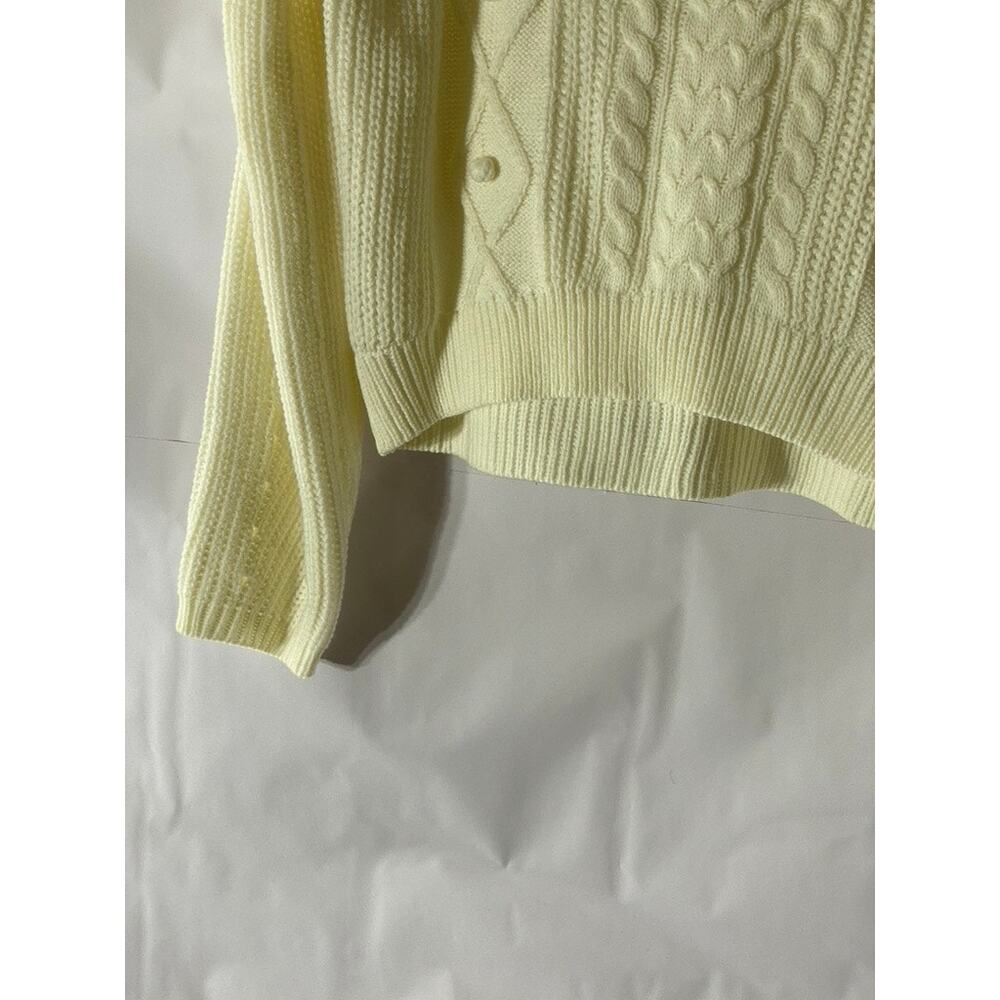 ALMOST FAMOUS Women’s Cream Cable Knit Crewneck Long Sleeve Sweater SZ L - Picture 9 of 11
